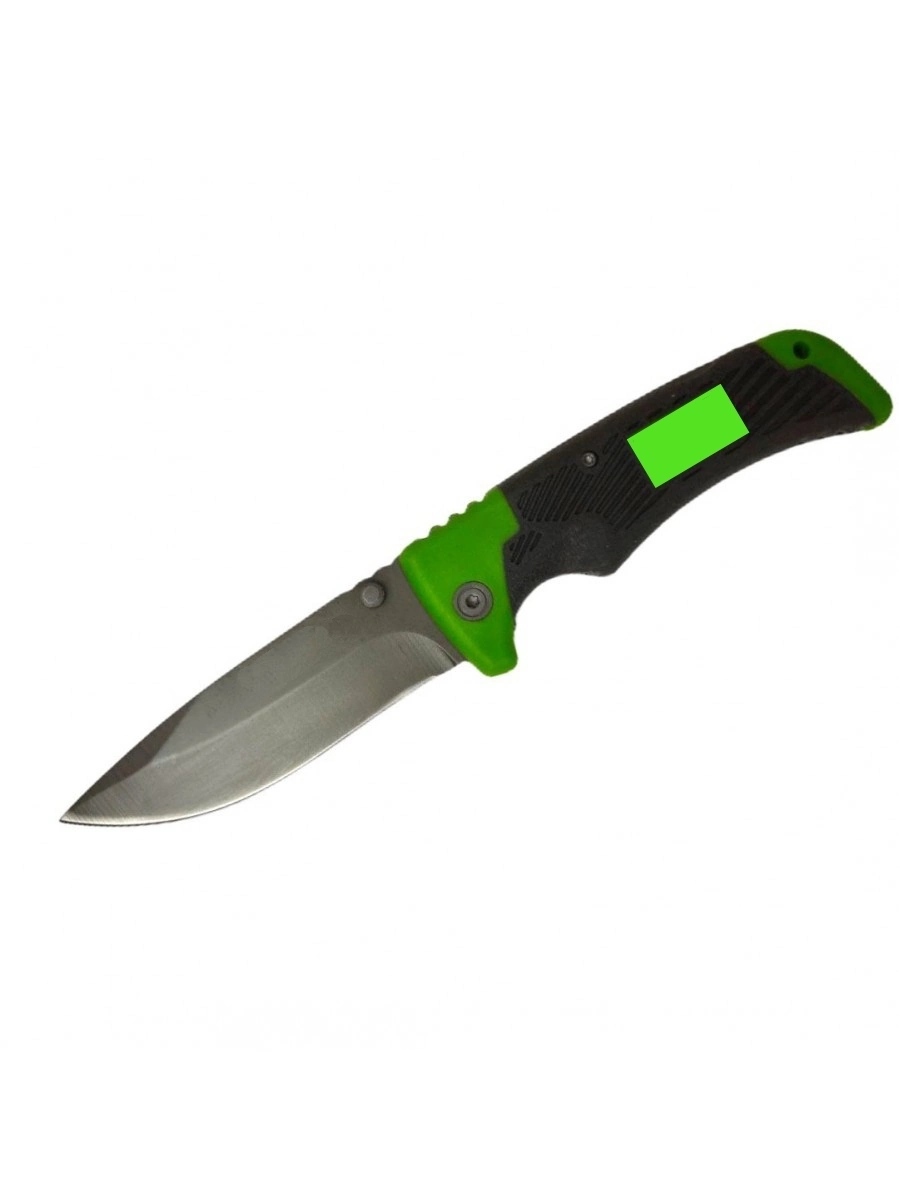 Нож складной 18 см, цвет зеленый, черный