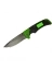 Нож складной 18 см, цвет зеленый, черный