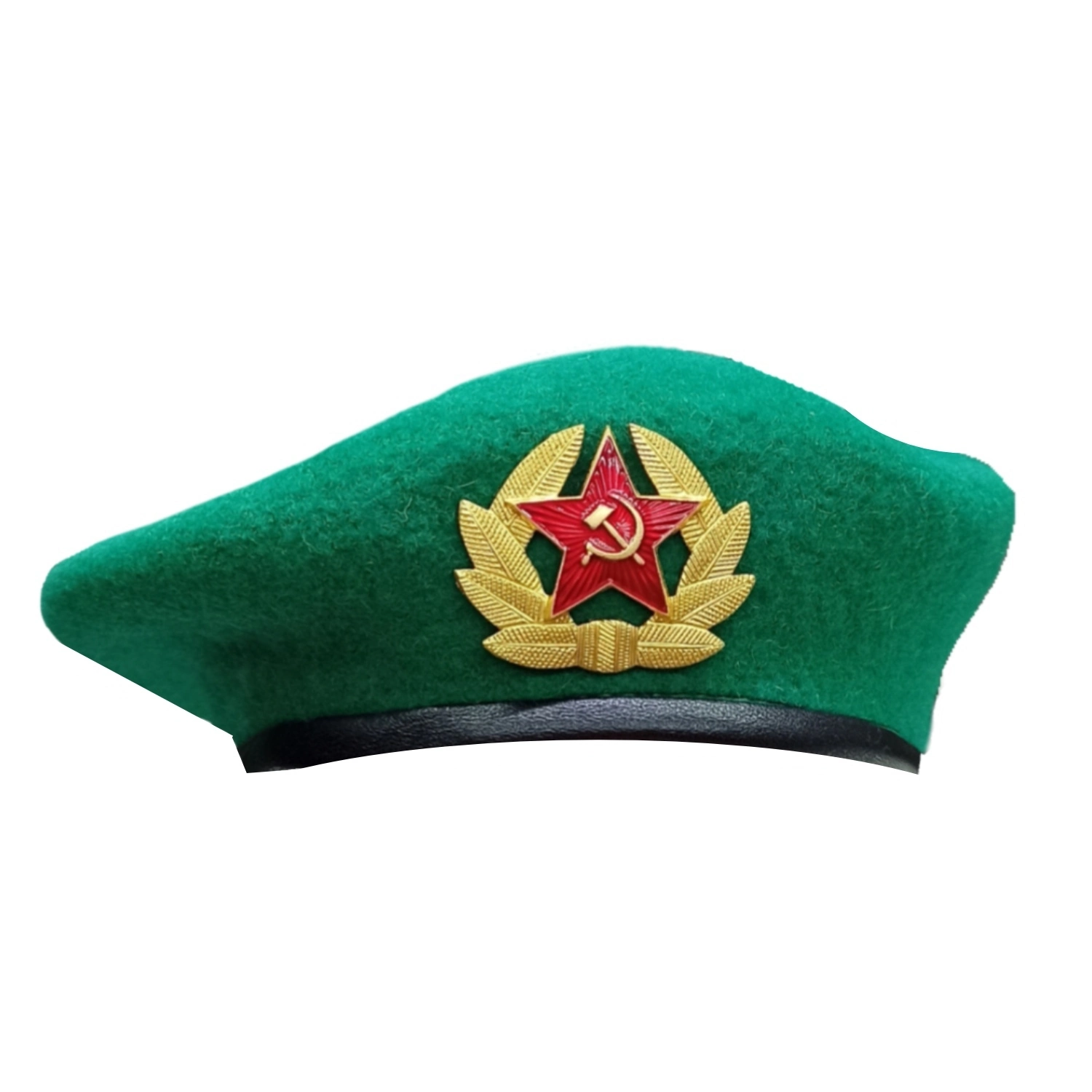 Берет зелёный армейский бесшовный с кокардой СССР