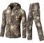 Костюм демисезонный на флисе ткань Софтшелл Softshell цвет камуфляж Python (лес)