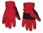 Горнолыжные перчатки зимние с черными вставками цвет красные