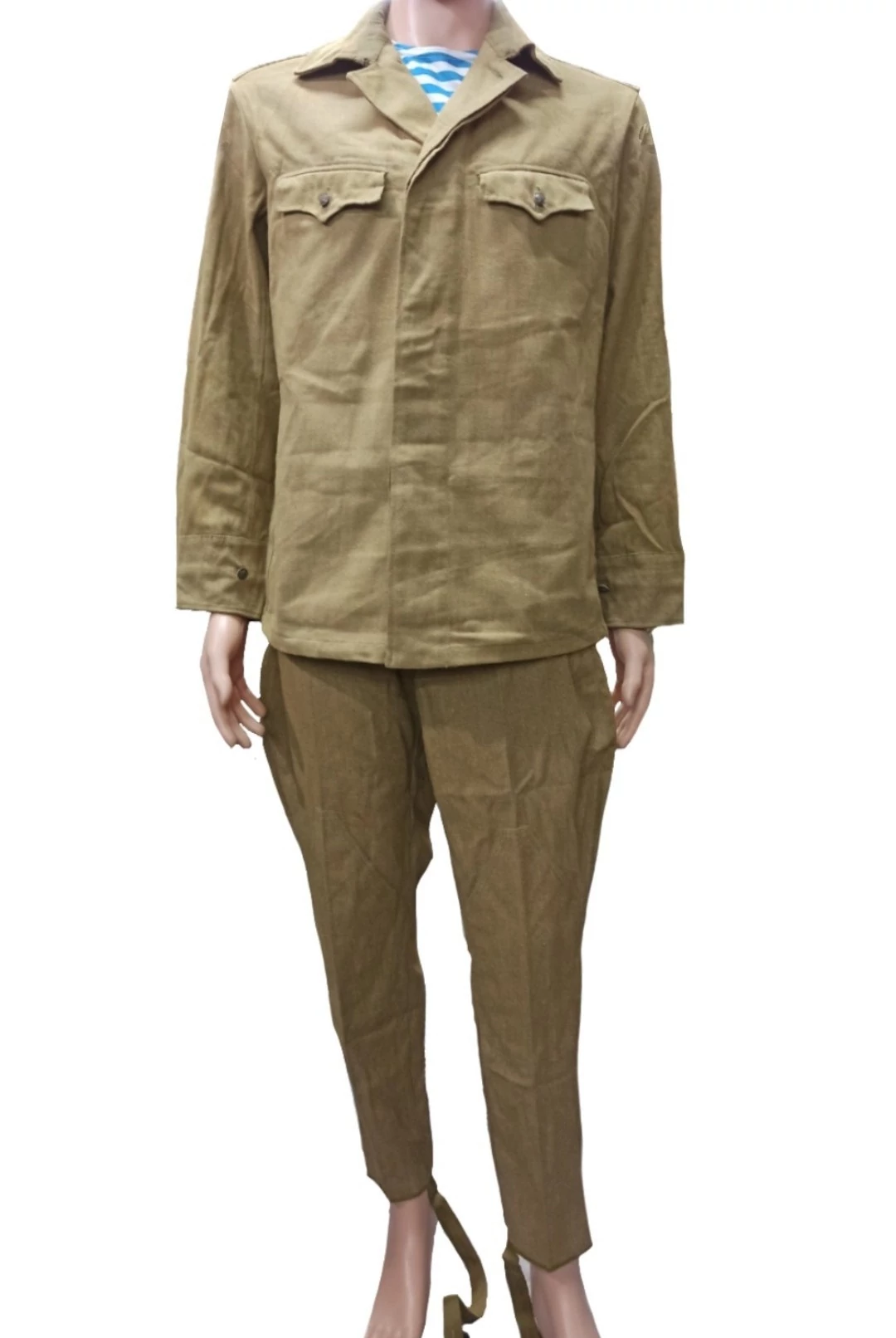 Костюм СССР солдатский (куртка, брюки, 1976 г.) хаки летний (1107140)