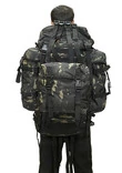 Большой тактический рюкзак Объем 100 л 69х60х20 см цвет камуфляж Black Multicam