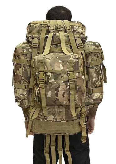 Большой тактический рюкзак Объем 100 л 69х60х20 см цвет камуфляж Multicam