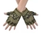 Тактические перчатки без пальцев с мягкой накладкой на костяшки камуфляж DPM