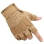 Тактические перчатки без пальцев с мягкой накладкой на костяшки цвет койот