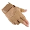 Тактические перчатки без пальцев с мягкой накладкой на костяшки цвет койот