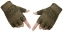 Тактические перчатки без пальцев с мягкой накладкой на костяшки цвет олива