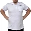 Белая футболка поло "Полиция" с надписью на груди и на спине
