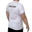Белая футболка поло "Полиция" с надписью на груди и на спине