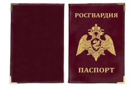 Обложка для паспорта Kamukamu с тиснением гербовой эмблемы Росгвардии