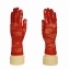 Женские перчатки кружевные с цветами прозрачные цвет красный