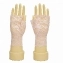 Женские перчатки принт: цветы большие с лепестками, цвет розовый
