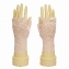 Женские перчатки принт: цветы большие с лепестками, цвет розовый