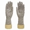 Женские перчатки ажурные с выбитыми листочками цвет серый