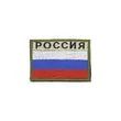 Шеврон вышитый на липучке Россия цвет: триколор/серый