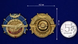 Знак ГВФ "За налет 800 тыс. км" (бронза)