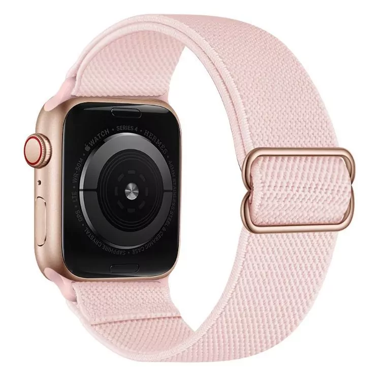 Ремешок тканевый для часов Apple Watch 4/5/SE/6 диагональю экрана 42/44 мм  розовый