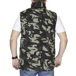 Жилет мужской утепленный на флисе камуфляжный Woodland Grey