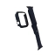 Комплект: Силиконовый ремешок + Чехол-накладка со стеклом для Apple Watch 44 мм цвет темно-синий
