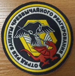 Нашивка Отряд РХБ защиты чрезвычайного реагирования цвет черный