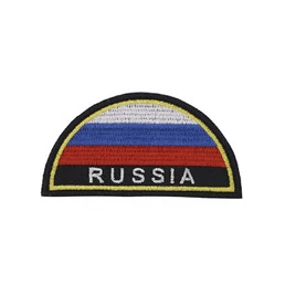 Шеврон Russia полукруглый 8х4,5 см триколор