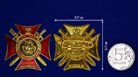 Мини-копия знака "Ветеран боевых действий на Кавказе" №221 на булавке