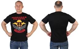 Мужская футболка Морской пехоты с девизом :"Где мы, там победа!"