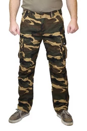 Брюки летние 100% хлопок Military Outdoor Cargo цвет A-camo