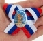 Значок с лентой триколор "Черноморские пляжи России"