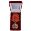 Медаль с рыбой "Чавыча"  в красном бархатном футляре