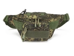 Сумка поясная CH-066 тактическая с MOLLE камуфляж цифра зеленая