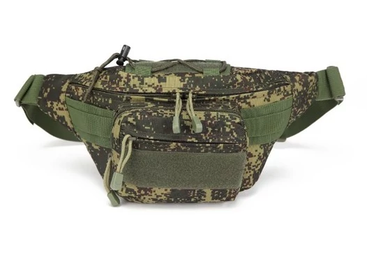 Сумка поясная CH-066 тактическая с MOLLE камуфляж цифра зеленая