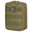 Подсумок под аптечку MOLLE 20х15х8см цвет Олива Без красного креста