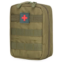 Подсумок под аптечку MOLLE 20х15х8см цвет Олива Без красного креста