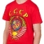 Красная футболка с государственным символом СССР