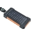 Зарядное устройство на 10000 mAh 3 в 1: солнечная батарея, компас, фонарик цвет черный/оранжевый