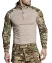 Рубашка тактическая Kamukamu боевая с налокотниками камуфляж MTP / Combat Shirt MTP light
