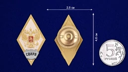Знак за окончание Серпуховского ВИРВ Военного института ракетных войск цвет белый