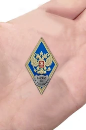 Знак об окончании Военной академии радиационной, химической и биологической защиты им. Маршала Советского Союза С.К. Тимошенко цвет синий