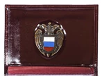 Портмоне для автодокументов и удостоверения с принтом "ФСО" экокожа 12,5х9,5 см