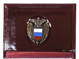 Портмоне для автодокументов и удостоверения с принтом "ФСО" экокожа 12,5х9,5 см