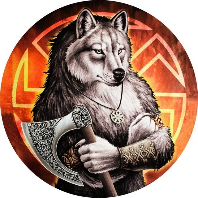 Наклейка «Коловорот волк» № П168