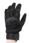 Тактические перчатки полнопалые с кастетом со спецпокрытием цвет черный