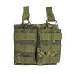 Подсумок под магазины АК двойной с петлями и MOLLE 17х17 см цвет камуфляж цифра зеленая