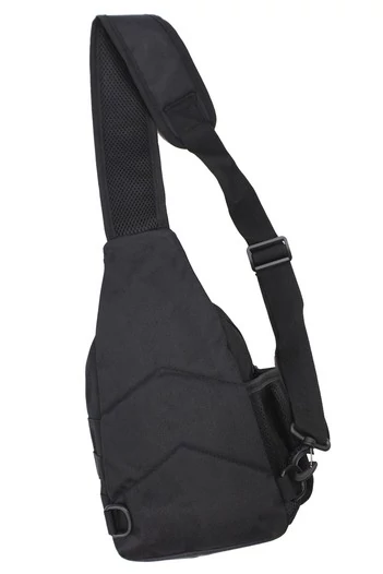 Сумка милитари маленькая с сетчатым карманом 26х18х10 см цвет черный
