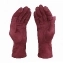 Перчатки элегантные женские "Сенсорный палец" иск.замша цвет бордовые