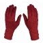 Перчатки элегантные женские "Сенсорный палец" иск.замша цвет красные