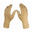 Перчатки элегантные женские "Сенсорный палец" иск.замша цвет песочные