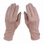 Перчатки элегантные женские "Сенсорный палец" иск.замша цвет персиковые